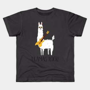 Llamas Rock! Cute Funny Llama Love Kids T-Shirt